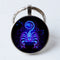 Twelve Constellation 25mm Time Gem Metal Keychain Scorpio