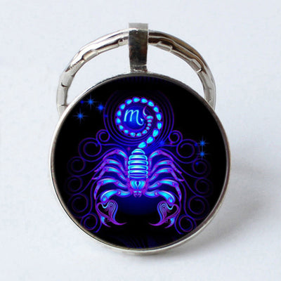 Llavero Gema de Tiempo de los 12 Signos del Zodiaco 25mm en Metal - Image 16
