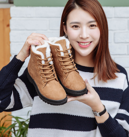 Botas de Nieve para Mujer Talla Grande con Forro de Felpa Artificial - Image 10