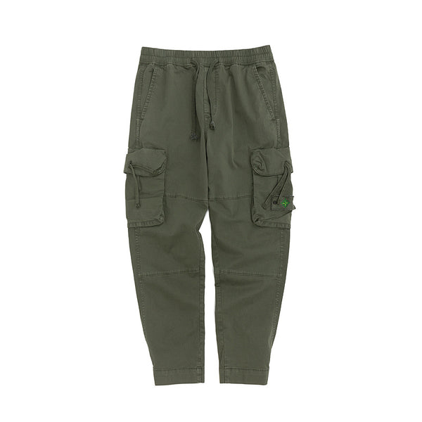 Pantalones de trabajo multibolsillos con cintura elástica para hombre