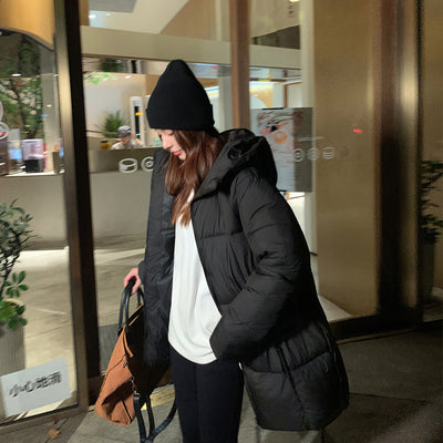 Abrigo de Plumón Suelto Grueso para Mujer - Largo Medio Invierno - Image 7