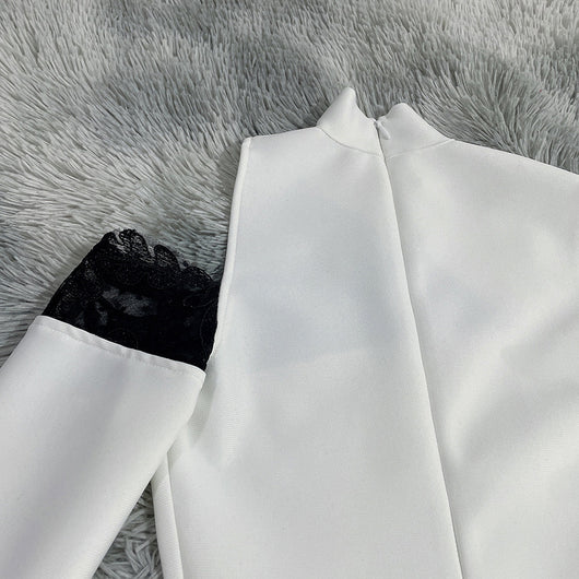 Vestido Bandage Ajustado con Detalles de Encaje - Image 5