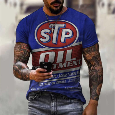 Playera Casual de Cuello Redondo con Estampado Digital Ajuste Slim - Image 3