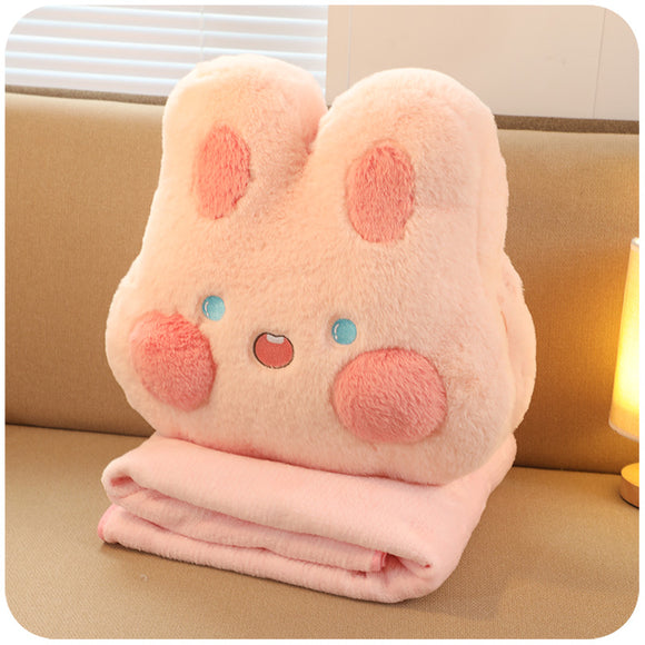 Almohada Acolchada 2 en 1: Cojín y Manta Portátil