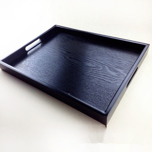 Bandeja Rectangular de Madera Negra Estilo Japonés para Hoteles - Image 7
