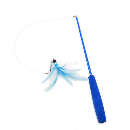 Caña de Pescar Interactiva para Gatos con Plumas Retráctil de 3 Secciones - Image 16