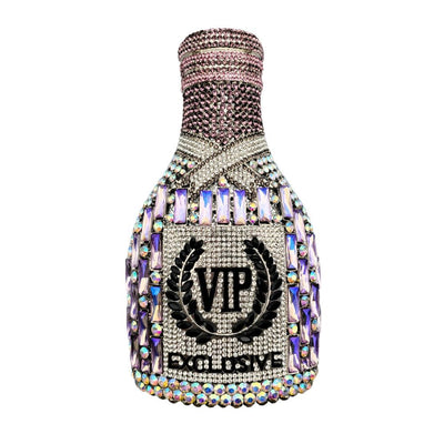 Bolso de Cena Elegante con Diseño de Botella de Champagne y Mano de Diamantes - Image 10