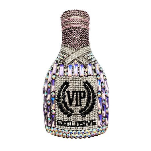 Bolso de Cena Elegante con Diseño de Botella de Champagne y Mano de Diamantes - Image 10