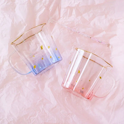 Vaso de Cristal Borosilicato con Borde Dorado Estrella Italiana - Image 9
