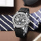 Reloj Mecánico Automático Hombre con Calendario Sol Luna Estrella Resistente al Agua