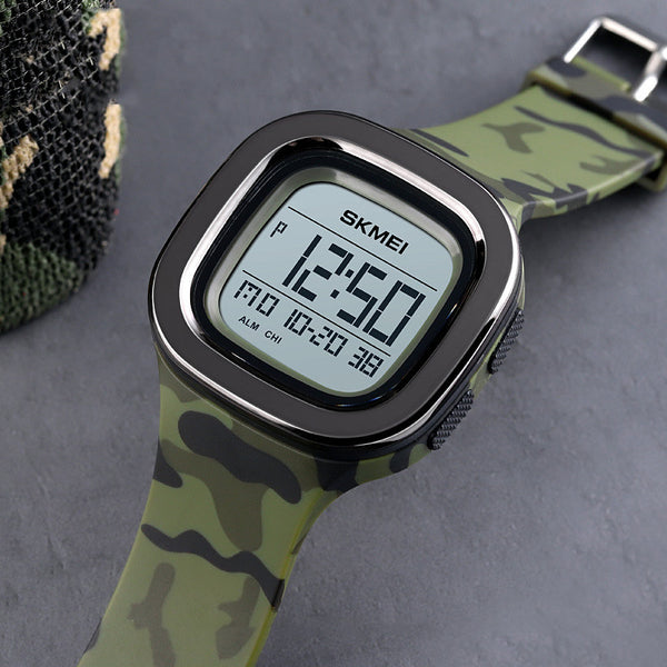 Reloj Deportivo Digital Cuadrado para Hombre - Estilo Casual