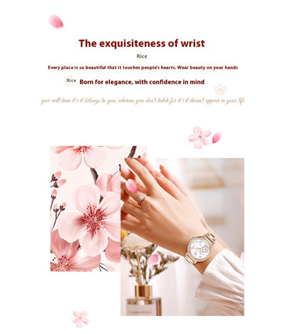 Reloj de Cuarzo para Mujer con Correa de Acero y Diamantes - Image 9