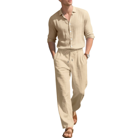 Conjunto de Dos Piezas: Camisa Suelta de Manga Larga y Pantalón Cómodo - Image 9
