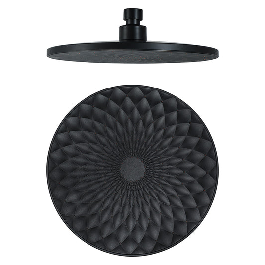Cabezal de Ducha Redondo ABS Negro Premium