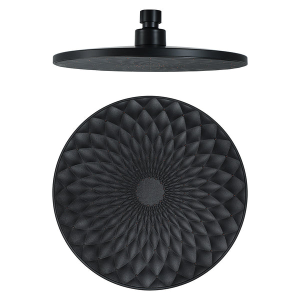 Cabezal de Ducha Redondo ABS Negro Premium