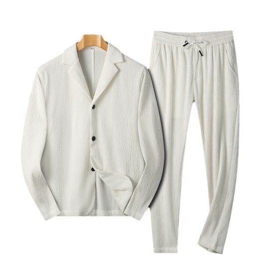Traje Casual Hombre con Camisas y Pantalones a Rayas Verticales - Image 6