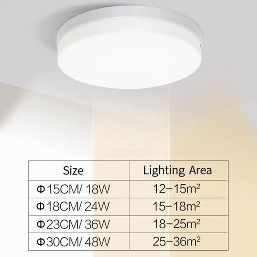 Lámpara LED Redonda de Techo para Dormitorio y Sala - Image 18