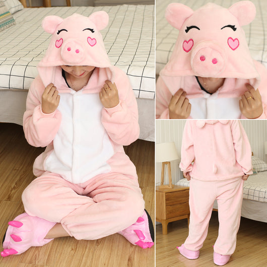Pijama Integral de Franela con Animales Cartoon - Image 19