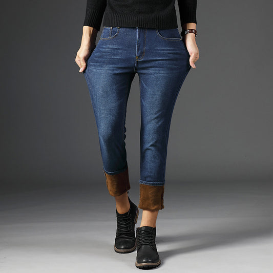 Jeans Casuales Elásticos de Forro Polar para Hombre