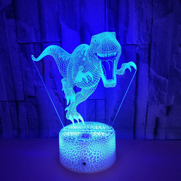 Lámpara 3D Dinosaurio Estéreo Visión Táctil Multicolor