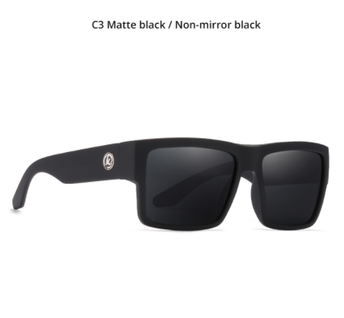 Matte black sports sunglasses with non-mirror black lenses and a full frame design, ideal for men's outdoor activities. - Image 22