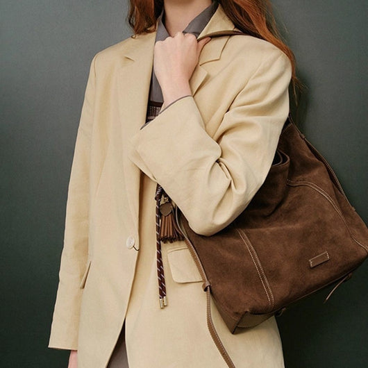 Bolso Crossbody Vintage de Ante Aterciopelado - Gran Capacidad para Otoño e Invierno - Image 3
