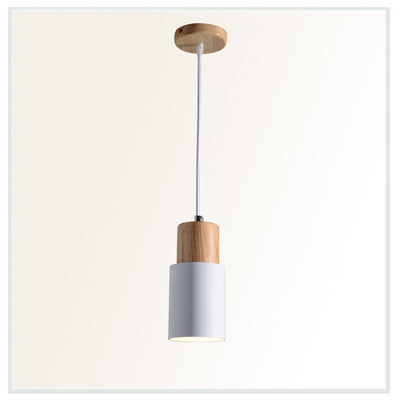 Lámpara de Techo Recta de Madera para Comedor y Sala de Estar - Image 5