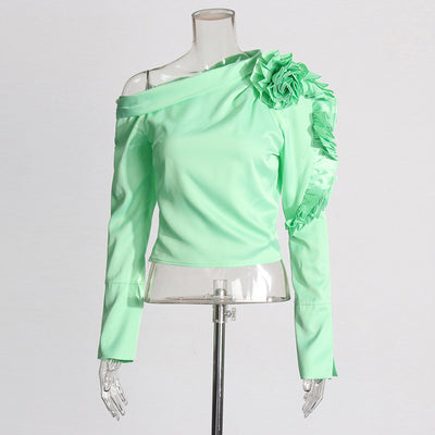 Blusa Larga Floral con Volantes y Diseño Patchwork para Mujer - Image 2