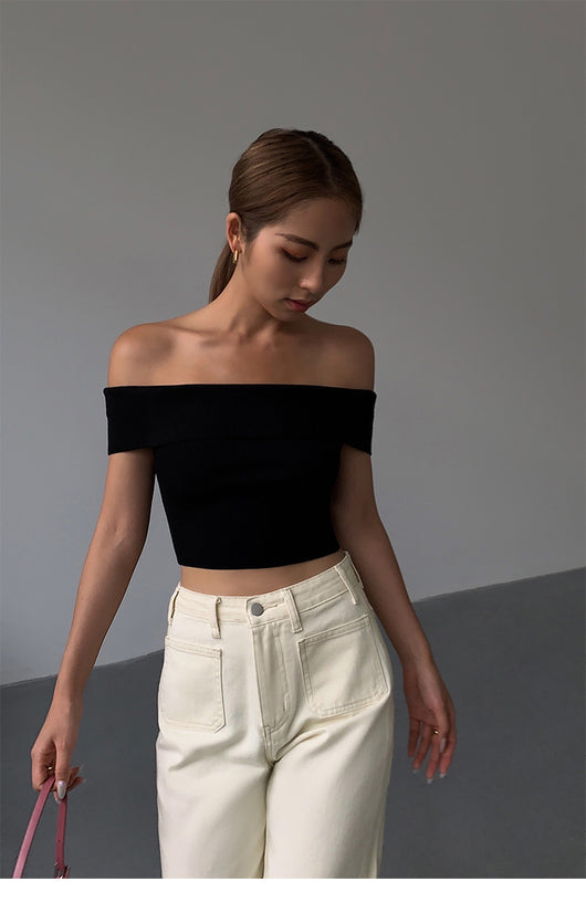 Top Tejido Asimétrico Cropped para Mujer - Image 19