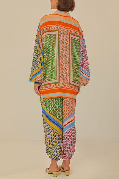 Conjunto de Traje Casual con Camisa Estampada - Image 8