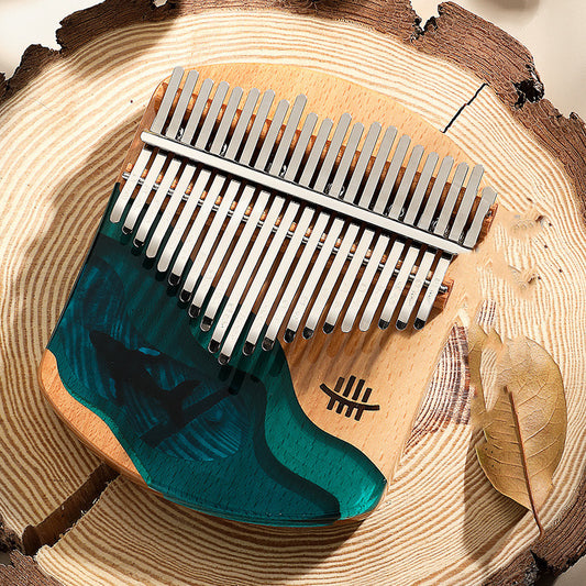 Kalimba Thumb Piano Azul Profundo con Diseño Ballena Marina - Image 2