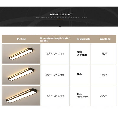 Lámpara de Techo LED Nórdica Minimalista para Pasillos - Image 6