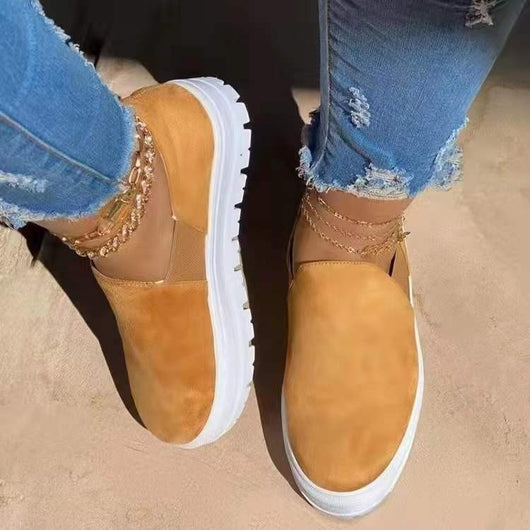 Zapatos Casuales Plataforma Talla Grande Mujer - Diseño Punta Redonda Cómodos - Image 3