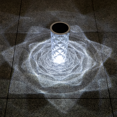Lámpara Solar de Jardín con Cristal Multicolor Rosa - Luz LED Romántica - Image 9