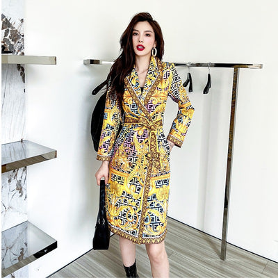Abrigo Vintage Estampado para Mujer - Image 8