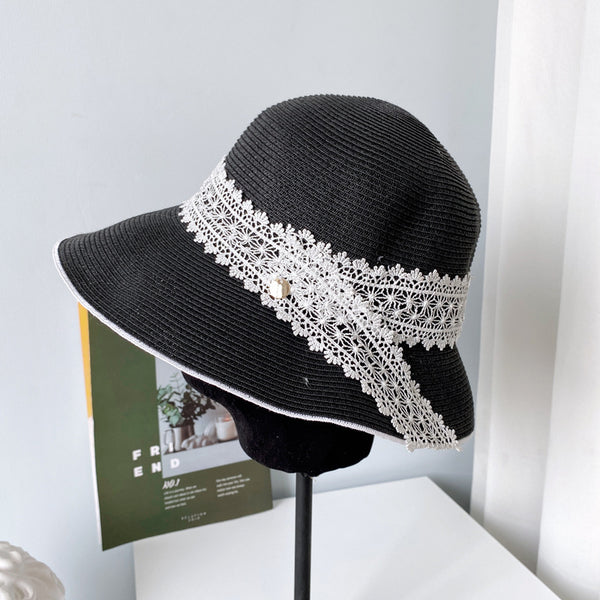 Sombrero Pescador de Encaje con Protección Solar para Mujer - Verano - Image 4