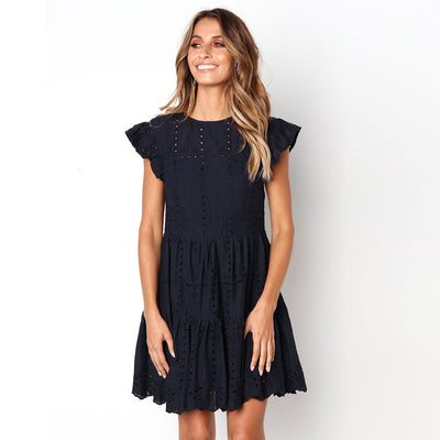 Vestido Casual de Algodón con Bordado Calado - Image 24