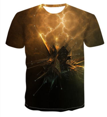 Playera Suelta Impresa en 3D sin Cuello - Diseño Tendencia - Image 6