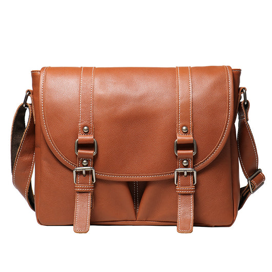 Bolso Bandolera de Cuero Genuino Gran Capacidad para Hombre - Image 5