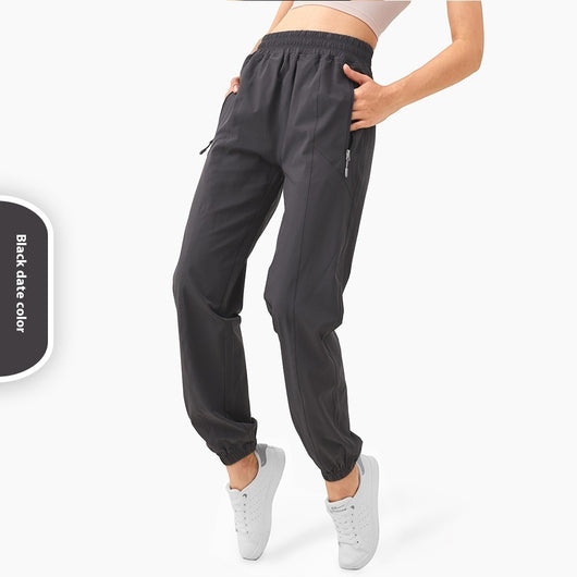 Pantalones Deportivos Cintura Alta con Bolsillos Laterales para Mujer - Ajuste Fitness Melocotón - Image 5