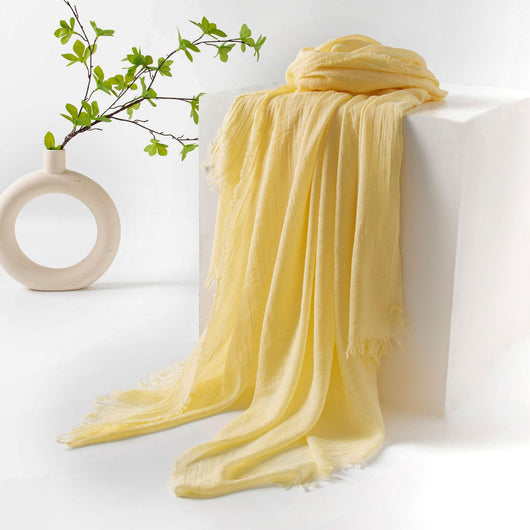 Pañoleta Ligera Protección Solar - Imitación Algodón Lino Colores Lisos - Image 61