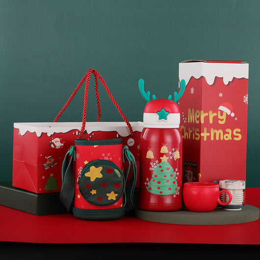Termo Infantil Reno Navideño con Manga Protectora - Acero Inoxidable Doble Pared - Image 9