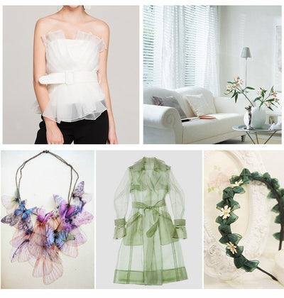Tela de Organza de Malla Fina para Vestidos de Novia - Image 47