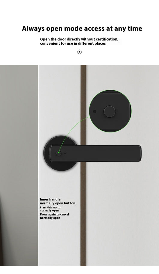 Cerradura Inteligente de Puerta Interior con Manija de Madera y Tarjeta de Acceso - Image 12