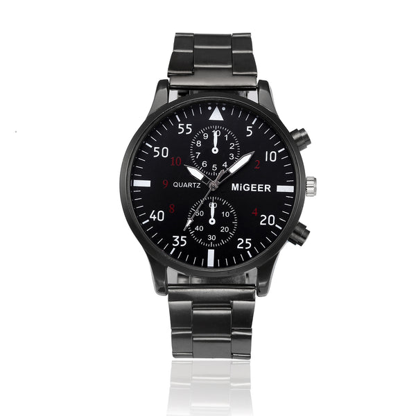 Reloj Deportivo de Acero Inoxidable para Hombre con Movimiento de Cuarzo