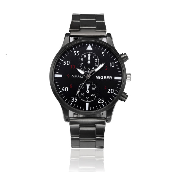 Reloj Deportivo de Acero Inoxidable para Hombre con Movimiento de Cuarzo
