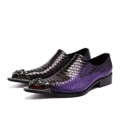 Zapatos de Punta Afilada Estilo Británico Coreano con Detalles Metálicos