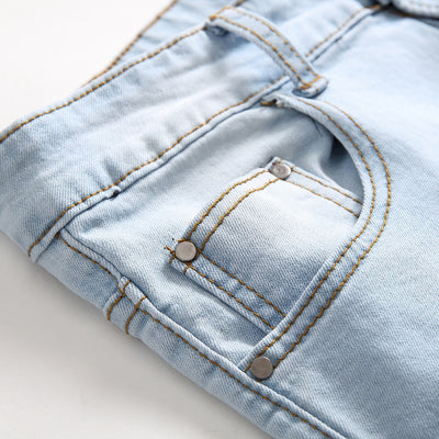 Pantalones Vaqueros Elásticos con Estampado Bordado para Hombre - Image 5