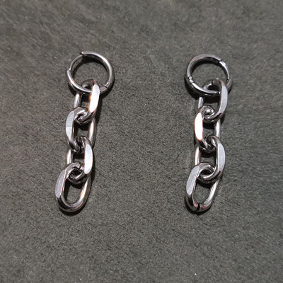 Aretes de Cadena Acero Inoxidable - Diseño Exagerado y Trendy - Image 7