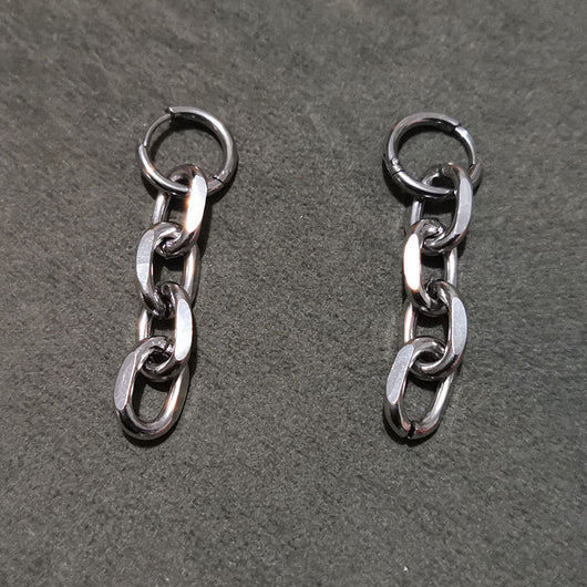 Aretes de Cadena Acero Inoxidable - Diseño Exagerado y Trendy - Image 7